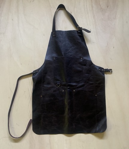 Handmade brown leather - leather, apron